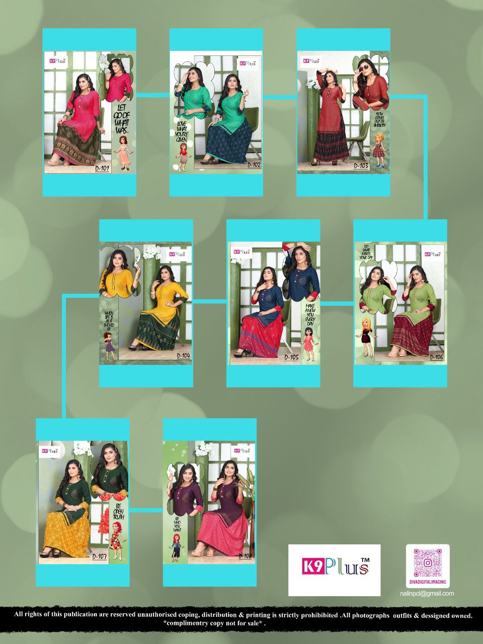 K9Plus Good Morning Fancy Ethnic Wear Rayon Kurti With Skirt Collection